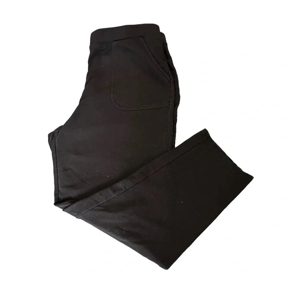 C.D. Daniels 1X plus-size black pull on‎ casual pants